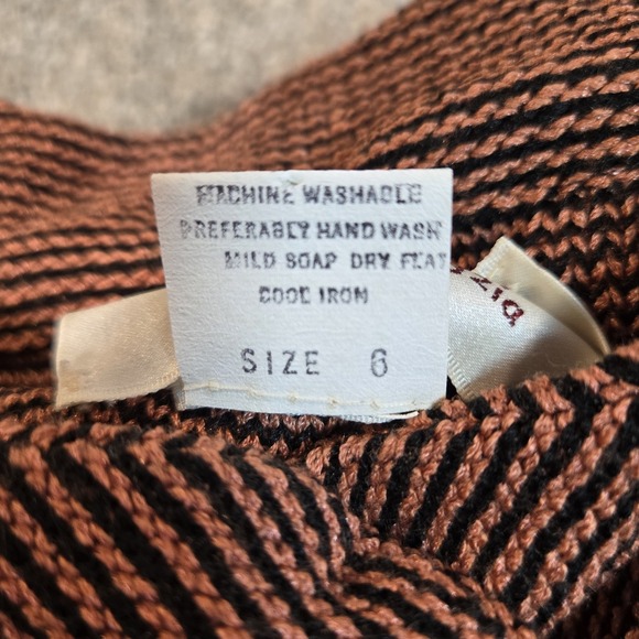 Laura By Alyzia Vintage Woven Striped Button Swetter Jacket Multicolor Size 6 - Picture 4 of 10